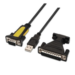 Conversor USB a Serie - Tipo A Macho a RS232 DB9/M DB25/M - 1.8m